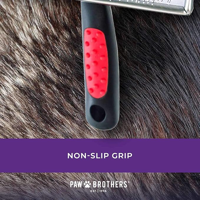 Ryan's Pet Supplies Paw Brothers Soft Flat Slicker Brush for Dogs, Grooming Brush Small and Medium Dogs, Coated Tips, Gentle on Skin, Maximum Coverage, Medium - AquaVibe