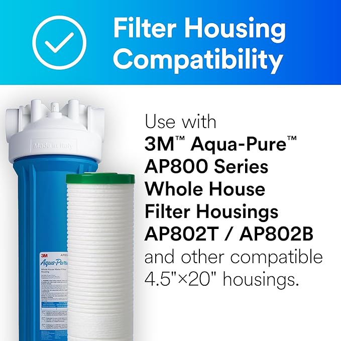 3M Aqua-Pure Whole House Large Sump Replacement Water Filter Drop-in Cartridge AP811-2, 5618905