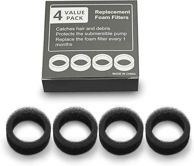 Cat Water Fountain Filters, Cat Fountain Replacement Filters for 2.0L/67oz Automatic Pet Water Dispenser,Pet Water Fountain Replacement Filters Package(Sponge 4 Pack)