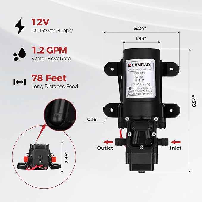 CAMPLUX 1.58 GPM Portable Tankless Water Heater with Water Pump Kit, Propane Water Heater Outdoor with 1.2 GPM Pump, 41,000 BTU, BD158P43