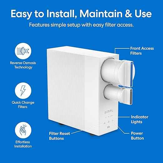 Brio SIMPL Reverse Osmosis Tankless Water Filter System for Clean Drinking Water | 4-Stage Undersink 0.0001 Micron RO Filtration | Reduces PFAS, Dirt, Rust, Chlorine, VOCs & Heavy Metals | 400 GPD