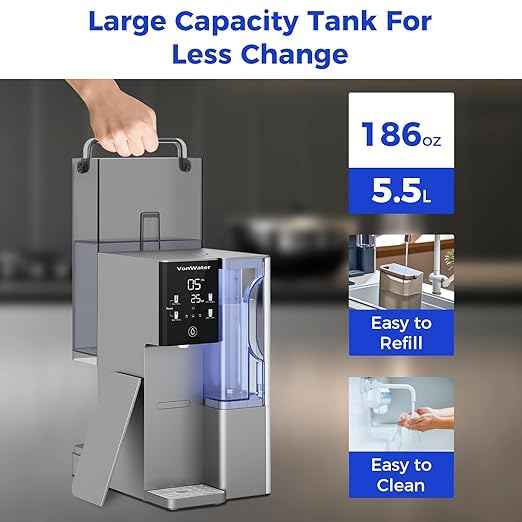 CT910G Countertop Reverse Osmosis Water Filter System, 7-Stage RO Water Filtration System, 528 Gallons Water Purifier, 3:1 Pure to Drain, NSF 372,42,58, Reduce TDS PFAS, No Installation