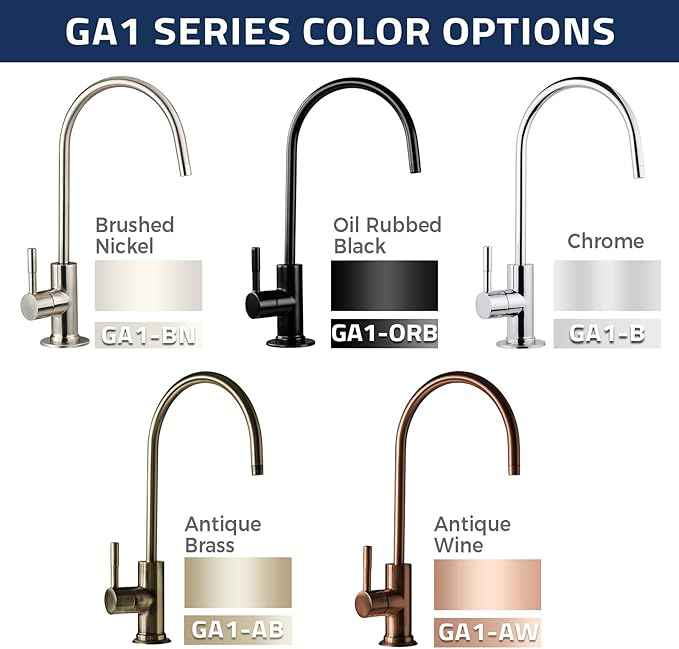 iSpring RCC7AK, NSF Certified 75 GPD, 6-Stage Reverse Osmosis System, Superb Taste Drinking Water Filter & GA1-ORB Lead-Free Reverse Osmosis, Kitchen Bar Sink RO Drinking Water Faucet