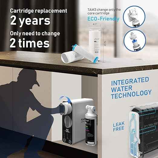Frizzlife RO Reverse Osmosis Water Filtration System, 600 GPD High Flow, Tankless, Alkaline Mineral PH, with MWT3 Mini Tank, with IMC-1 Ice Maker Kit