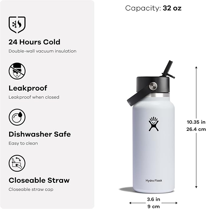 Hydro Flask 32 Oz Wide Flex Straw Cap Sugarplum