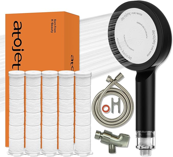 Premium Filter Shower Rooted in Korea’s Luxury Beauty Culture – Pure Carbon Filters for Softer Skin & Smoother Hair | Carbon Composite Filter l 6 Month Advanced Filtration Set (JNE300B-SET-6MO)