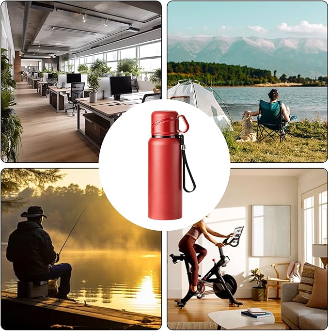 Double wall vacuum Leakproof stainless steel wide mouth insulated water bottle;tea tumbler with infuser,cup,lid;smart thermoses hot drinks;thermal flask ice coffee with led digital temperature display