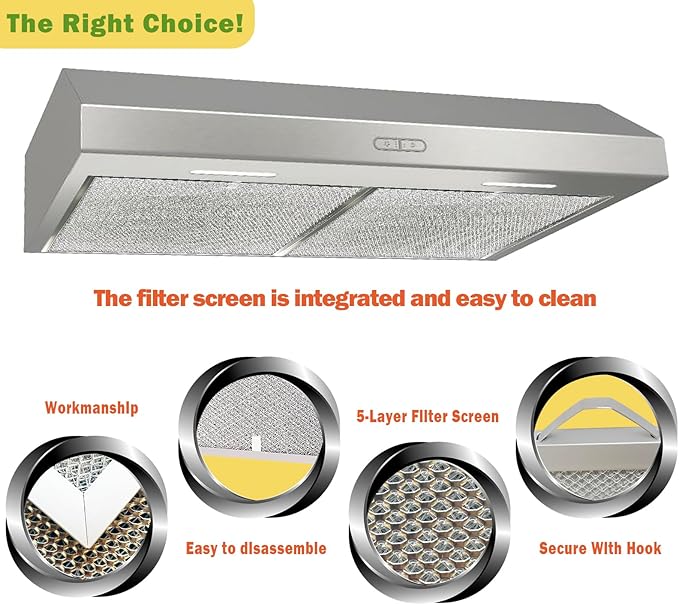 S99010430-002 Compatible with Broan Range Hood Filter 15-3/4" x 13-7/8" 4512880 Replacement Nutone Range Hood Filters 2 Pack HPF30 Nutone Kitchen Exhaust Fan Filter - AquaVibe
