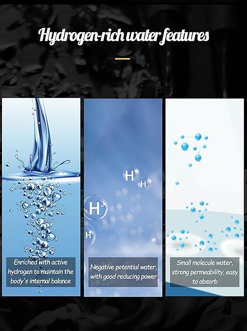 Hydrogenated Water Bottle, Portable Rechargeable 5 Min Quick Electrolysis Hydrogen Water Generator, Hydrogen Rich Water Ionizer Cup for Home Travel Office Exercise