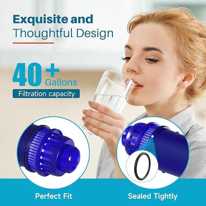 ICEPURE CRF950Z Replacement for PUR Pitcher Water Filter, CRF-950Z, PPF900Z, PPF951K, PPT700W, CR-1100C, CR1100CV, DS-1800Z, PPT711W, PPT711B, PPT111W and More PUR Pitcher and Dispensers System, 4PACK