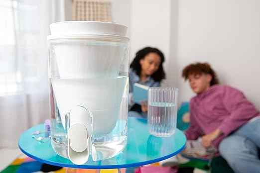 LifeStraw Home Studio Water Filter Dispenser, 10-Cup, Polar White, BPA-Free Designed for Everyday Protects Against Bacteria, parasites, microplastics, PFAS, Lead, and Improves Taste