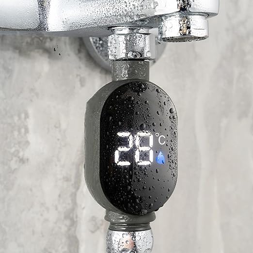 Shower Water Temperature Monitor - Real Time Visual Monitoring, LED Digital Display, Smart Water Temperature Indicator for Kids Bath, Safe Bathroom Accessory for Home Dormitory Hotel Apartment