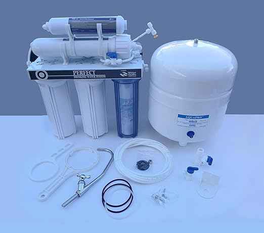 5-Stage Reverse Osmosis Water Filter System - 75 GPD RO Drinking Water Purifier with Auto Shut-Off Leak Detector - High-Efficiency Home Filter for Removing 1000+ Contaminants,