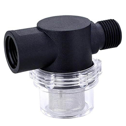 G1/2 50 Stainless Steel Mesh RV Inline Water Filter with Rubber Seal, Heavy‑Duty Sediment Filter for Boat, Yacht, Garden Hose & Camping Water Systems