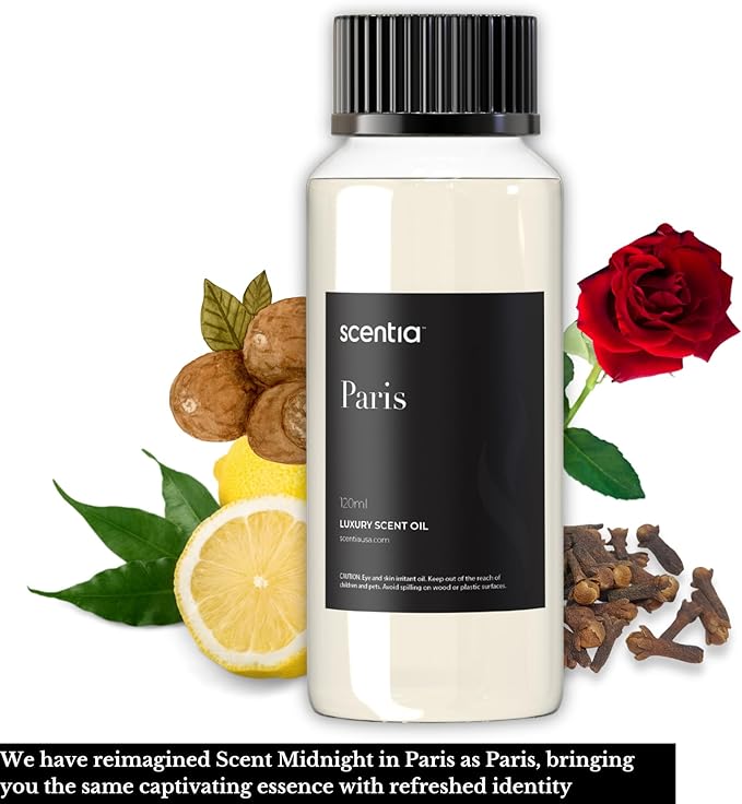 Hotel Frgarance Oil Inspired by The Hotel Costes - 120 mL 4.06 fl oz - Refill Diffuser Oil Blend Rose, Clove & Sandalwood Notes for Aromatherapy Diffusers - Paris