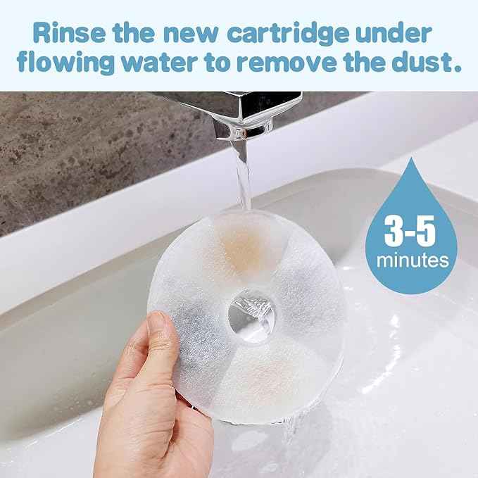 8 Pack Cat Water Fountain Filter Replacement Compatible with Catit, Cat Fountain Filters Compatible with Catit Design Senses Fountain/Flower Fountain/Senses 2.0 / Fresh & Clear Stainless Steel