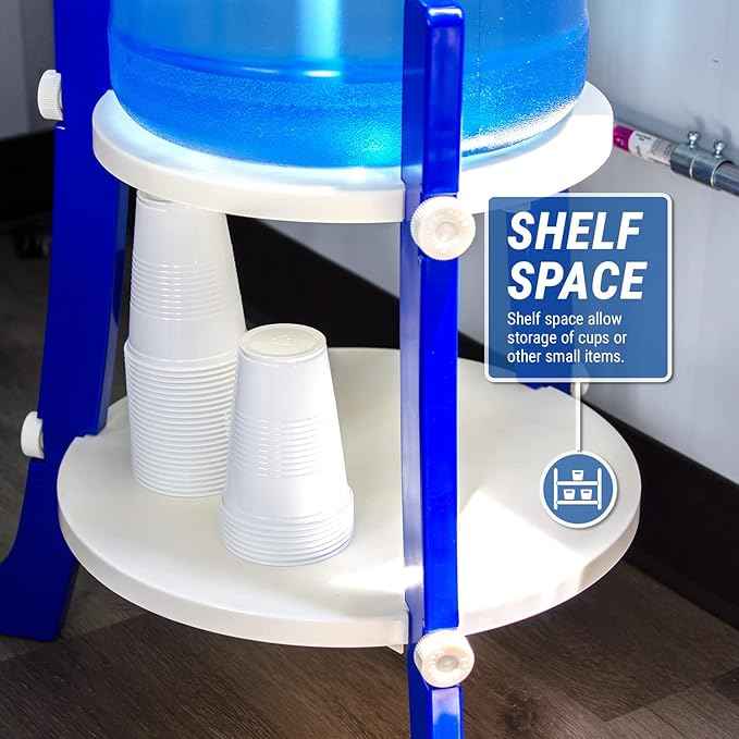 Dolphin 5 Gallon Water Bottle Stand, Drink Dispenser Cooler Stand, Storage Rack Holder, Holds 2 to 6 Gallon Bottles, Resistant to Rust, Corrode, Perfect for Camping, Hiking, Office, Home, Sport Events