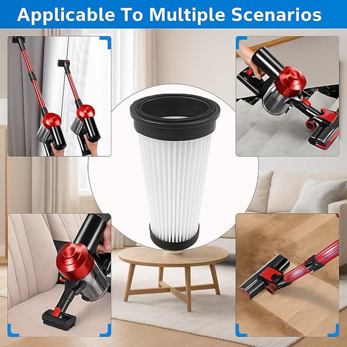 4 Pack Vacuum Filters Compatible with iwoly C150 Cordless Vacuum Cleaner, Replacement 4 Hepa Filter - AquaVibe