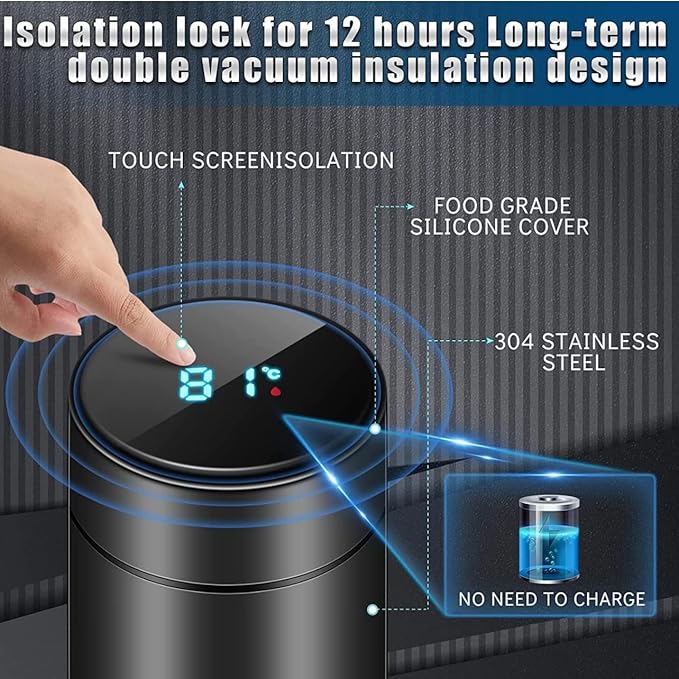 Smart Water Bottle Led Digital Temperature dispaly Vacuum Flask