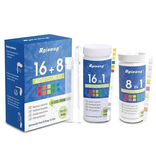 Water Testing Kits for Drinking Water - 150 Strips 24 in 1 Well, Tap and Drinking Water Test Kit, Water Test Strips with Hardness, pH, Lead, Iron, Copper, Chlorine, and More