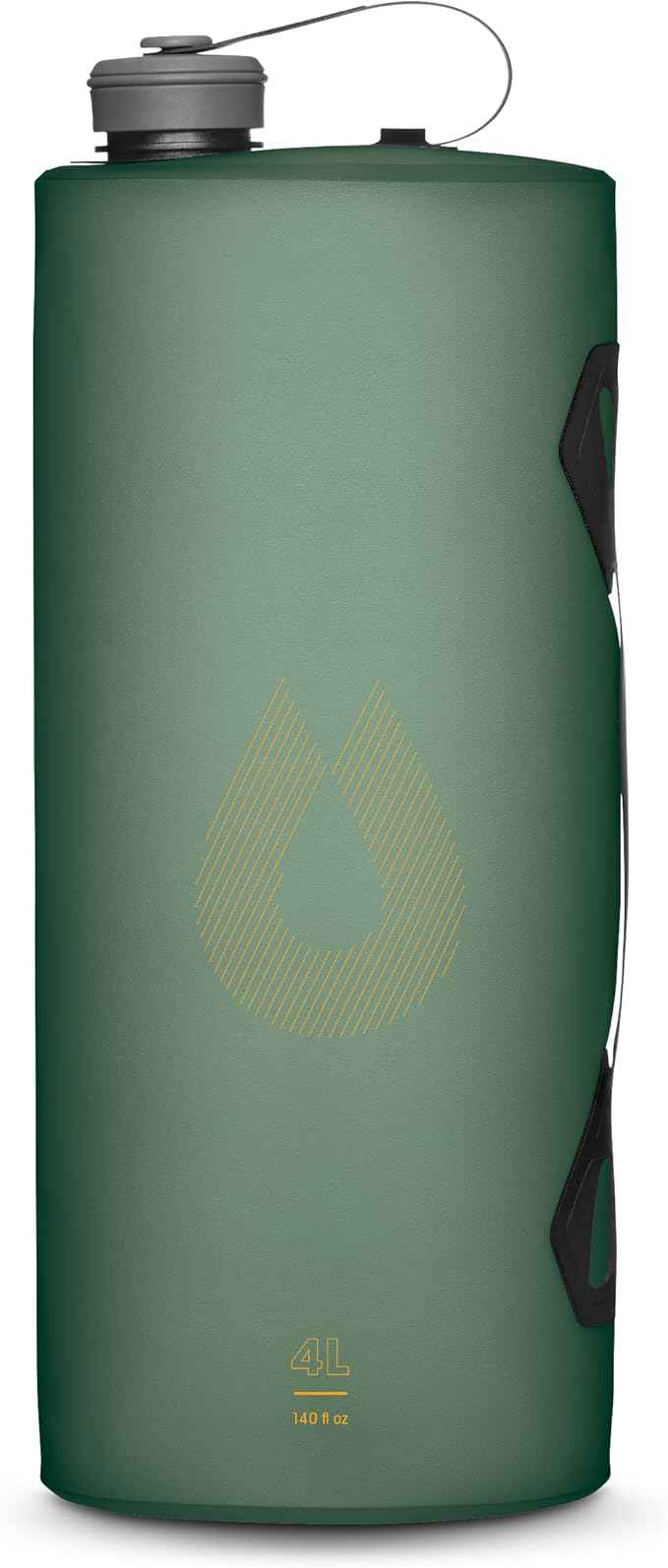 HydraPak Seeker - Collapsible Camping Water Storage (4L) - BPA & PVC Free, Hydration Reservoir Bag, Leak Proof - Sage Green