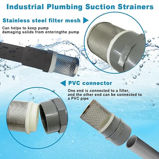 2.5 inch Stainless Steel Filter DN65/2.5" Suction Strainers Used to Remove Debris and Reduce Solid Entry（1pcs）