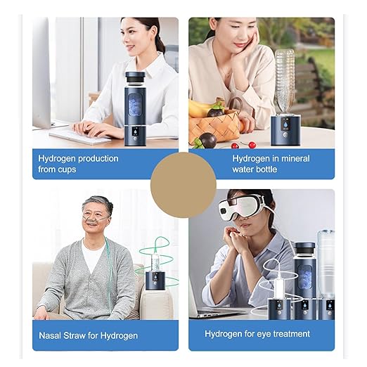 Hydrogen Water Bottle Generator Portable Rechargeable Hydrogen Water Ionizer Hydrogen Rich Water Bottle Glass with 2 Modes LCD Screen Water Generator Improves Water Quality Gift