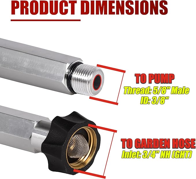 Pressure Washer Pump Inlet Tube for 201496GS 190632GS Compatible With Annovi Reverberi Homelite Himore - AquaVibe