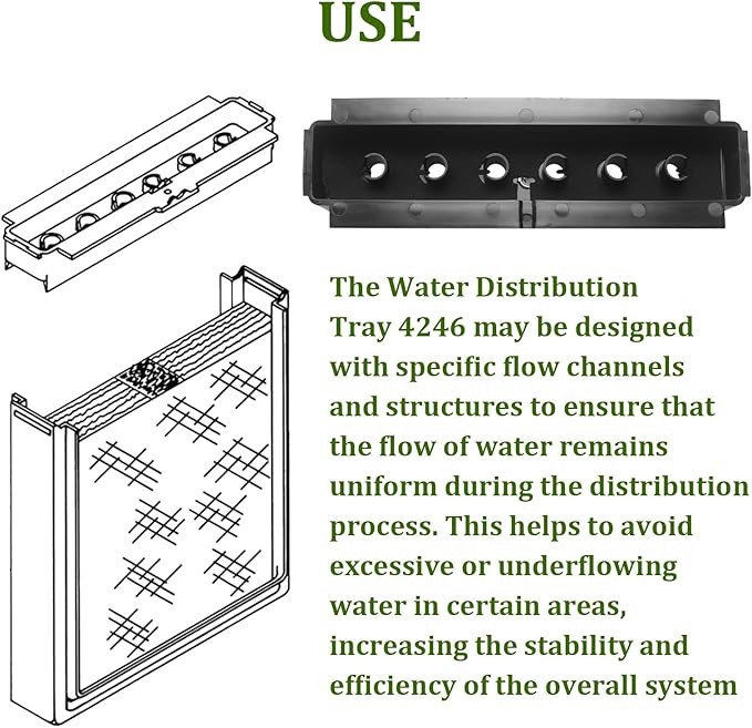 Replacement Humidifier Parts Water Distribution Tray 4246, for Aprilaire 700, 700A, 700M, 760, 760A, 768 - AquaVibe