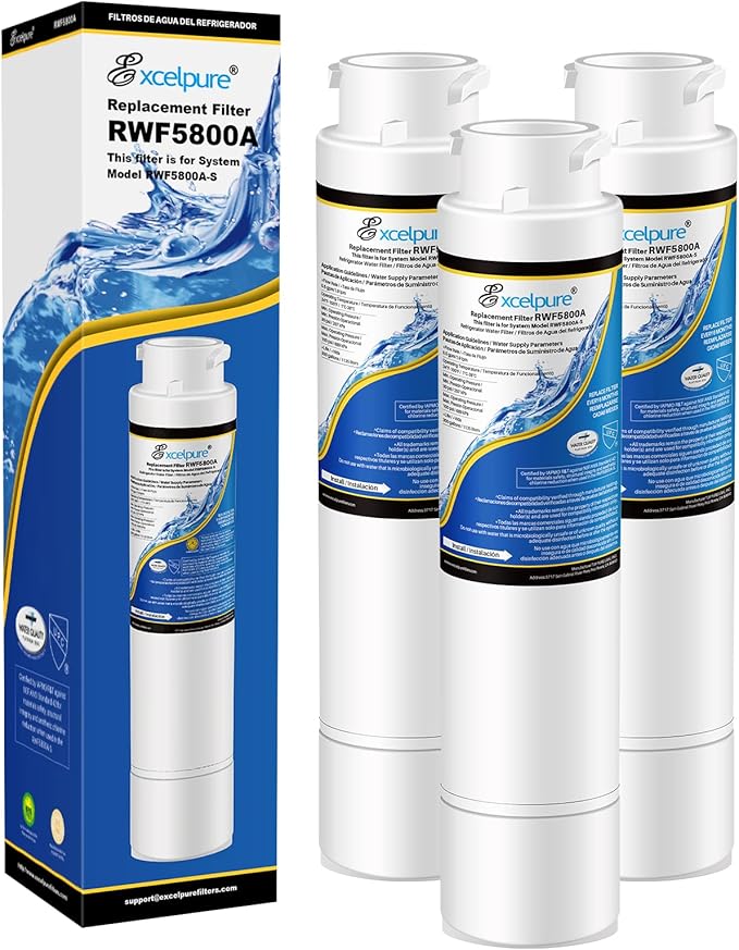 RWF5800A Refrigerator Water Filter Replacement For Frigidaire EPTWFU01, EWF02, Pure Source Ultra II, 3PACK