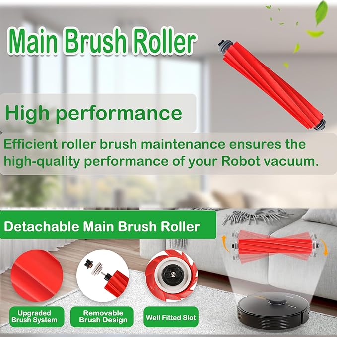 21 Pcs Q7 Max Replacement Parts，for Roborock Q7 / Q7+ / Q7 Max / Q7 Max+ Vacuum Cleaner Accessories Kit, 1 Main Brush, 4 Filter, 4 Mop Pad, 6 Side Brush，6 Vacuum Bag - AquaVibe