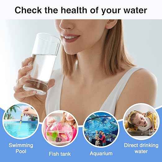 50 PCS 16-in-1 Drinking Water Test Strips – Home Water Testing Kit for Lead, Hardness, pH, Manganese, Nitrate, Nitrite, Iron, Copper, Chlorine, Mercury & More