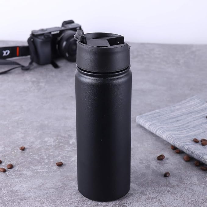 Tea Infuser Bottle With Removable Loose Leaf Tea Strainer Cup 18/8 Stainless Steel Portable Insulated Travel Tea Tumbler Black