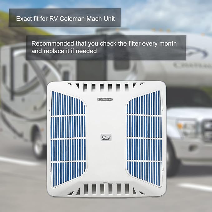 RV Air Conditioner Filter - 6" x 16" RV AC Replacement Filters For Coleman Mach Unit MERV 8 Air Filter (4 Pack) - AquaVibe