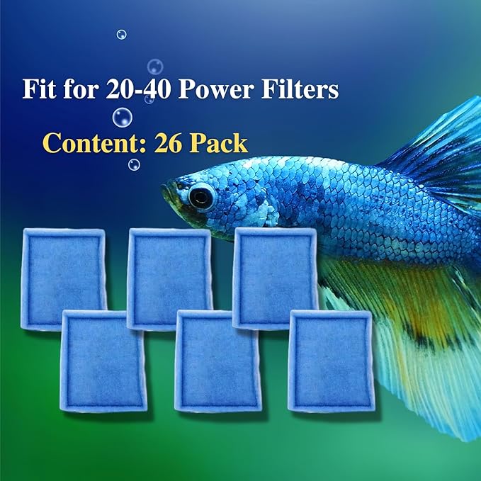 26 Pack Replacement Aquarium Filter Cartridge, Fit for Aqua-Tech 20-40/30-60 Gallon Power Filters, for Aqua-Tech EZ-Change #3 Fish Tank Filters… - AquaVibe
