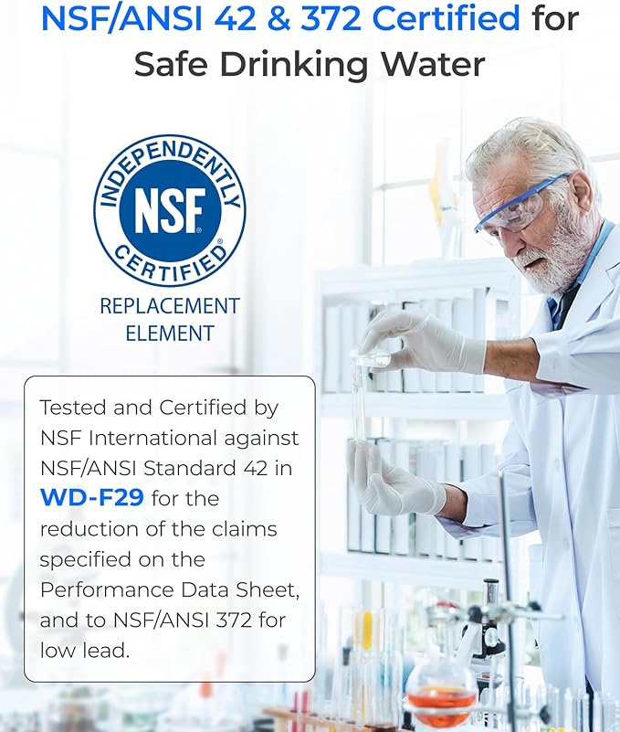 Waterdrop Replacement for Frigidaire® & Electrolux® WF2CB®, PureSource2®, NGFC 2000, FC100, Kenmore® 9916, EWF2CBPA®, 1004-42-FA Refrigerator Water Filter, 3 Filters