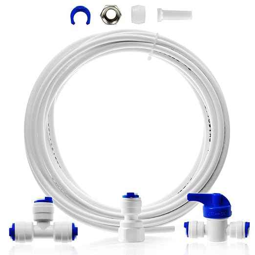 iSpring T55M 5.5 Gallon Water Storage Tank + iSpring ICEK Ultra Safe Fridge Water Line Connection Kit