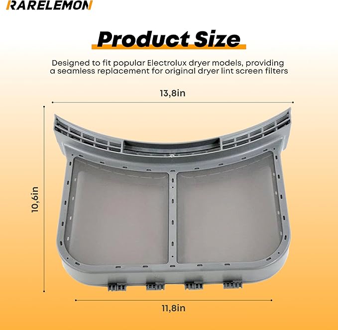 5304513574 Dryer Lint Filter Replacement - Compatible Dryer Lint Screen, Lint Trap, Lint Catcher for Electrolux Dryer Models EFMC627UIW0, EFMC627UIW1 and more, Dryer Filter Replacement Parts