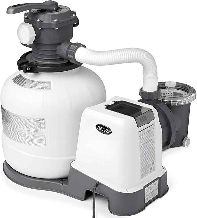 INTEX 2,800 GPH Krystal Clear Sand Filter Pump for Above Ground Pools, Swimming Pool Pump with Automatic Timer - Improved Circulation, Filtration, & Clarity