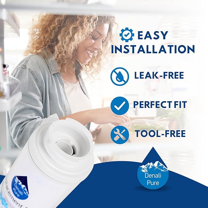 2-Pack Denali Pure Replacement for Viking RWFFR Refrigerator Water Filter - Compatible with Viking UKF8001 Fridge Water Filter Cartridge
