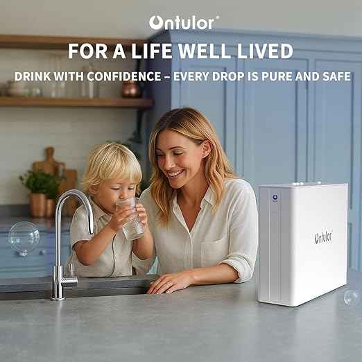 Ontulor S3OP Reverse Osmosis System 9 Stage Water Filter Reduces PFAS, PFOA/PFOS, TDS, Lead, Chlorine, Bad Taste & Odor NSF/ANSI 42 Certified TDS Meter Included（S3OP-with Tank System）