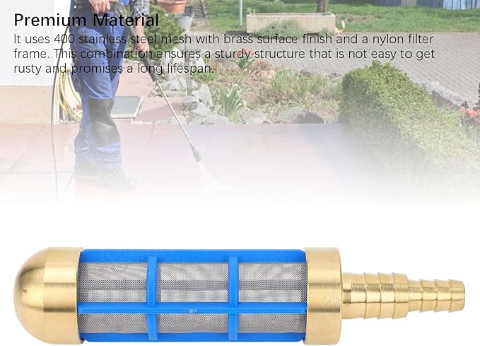 AUNMAS Garden Hose Filter, Hose Water Suction Strainer Pressure Washer Inlet Filter for RV Camping Car Wash Water Hose