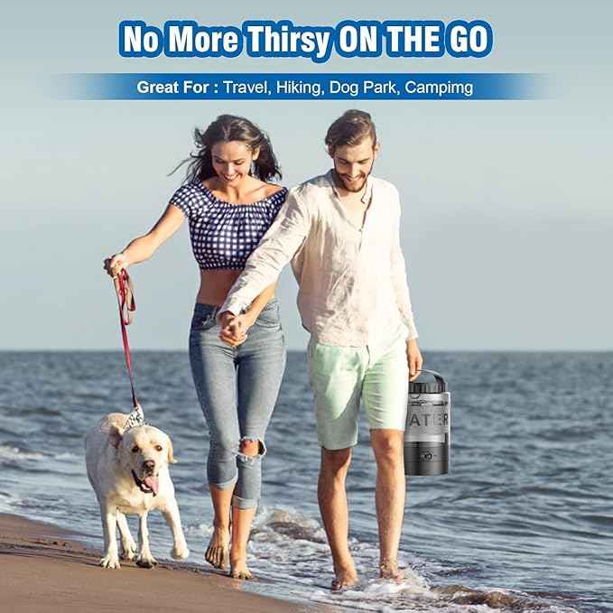 Dog Water Bottle Travel Bowl - 95oz Large Portable Dog Water Bowls Dispenser for Camping Essentials Hiking Traveling Beach Car Park Accessories, Leak Proof Pet Drinking Bottle Jug Bowls Dispenser