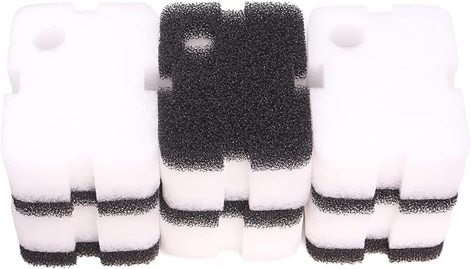Replacement Filter Foam Bio-Floss Set Compatible with Cascade 500 GPH Canister Filter (12x Floss Pad, 6X Bio Sponge) - AquaVibe