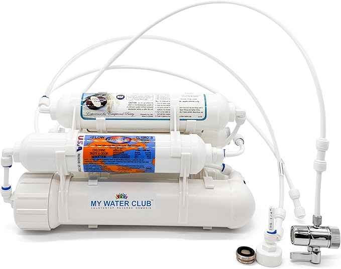 Countertop Portable Universal 5-Stage Reverse Osmosis RO Purification Water System with 100 GPD RO Membrane, DI Deionizing Mixed Bed (Close to 0 PPM) postfilter, Dual Connection. Build in USA