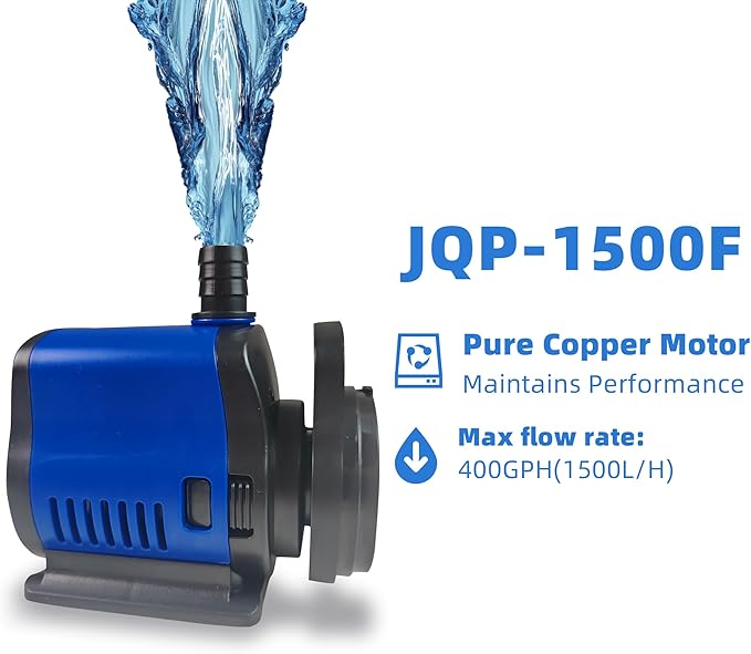 COOSPIDER Pond Filter for 75-200 Gallon, 400 GPH Powerful Filtration Pond Pump, Submersible Canister Filters for Fish Turtle Tank, Cold Plunge, Clear Wavemaker Oxygen Supply, Dry Burning Protection - AquaVibe
