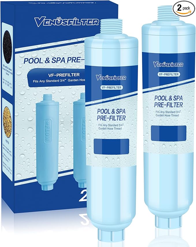 Garden Hose Filter for Filling Hot Tub, Pool, Spa, Greatly Reduces Sediment, Chlorine, Heavy Metals and Odors, Standard 3/4