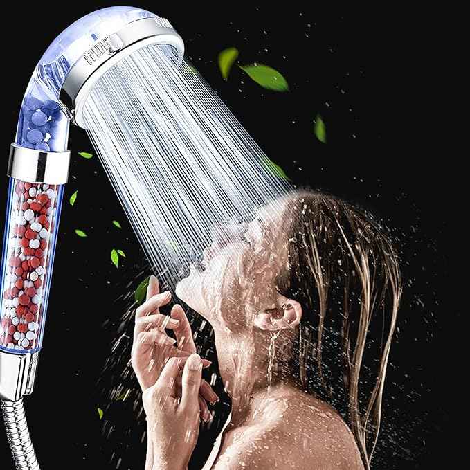 NOSAME Shower Head, Filter Filtration High Pressure Water Saving 3 Mode Function Spray Handheld Showerheads for Dry Skin & Hair