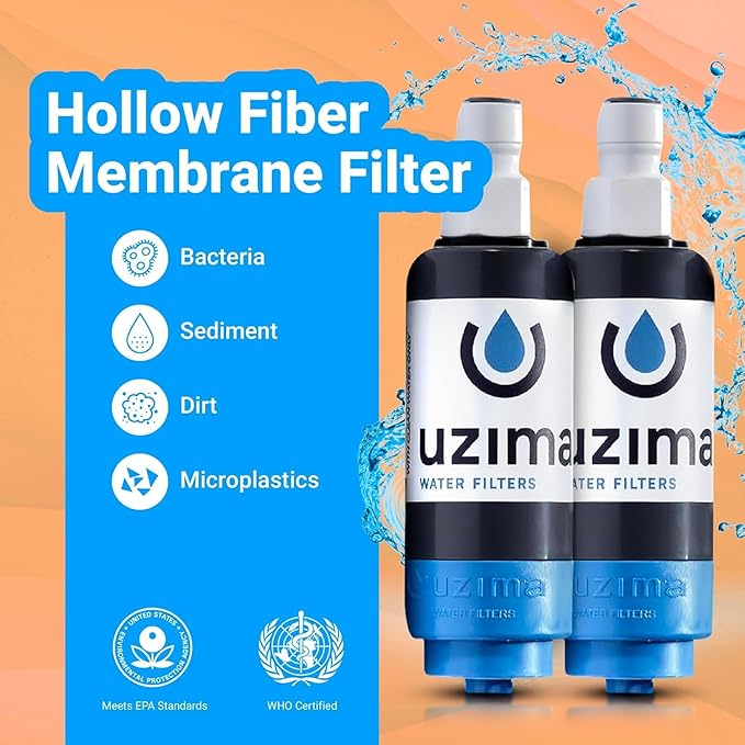 Uzima D-Prep Plus Emergency Water Filtration & Storage System – 10L Collapsible Gravity Water Storage Container with UZ-1 Filter for Safe Drinking – Portable Survival & Camping Bladder