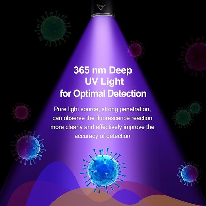 NEXTORCH K33 UV Pen Light, 365 nm Black Light Rechargeable Pocket Flashlight with Black Glass Filter & 1300 mW for Resin, Pet Urine Detection, Evidence Collection, Authentication, Hygiene Inspection